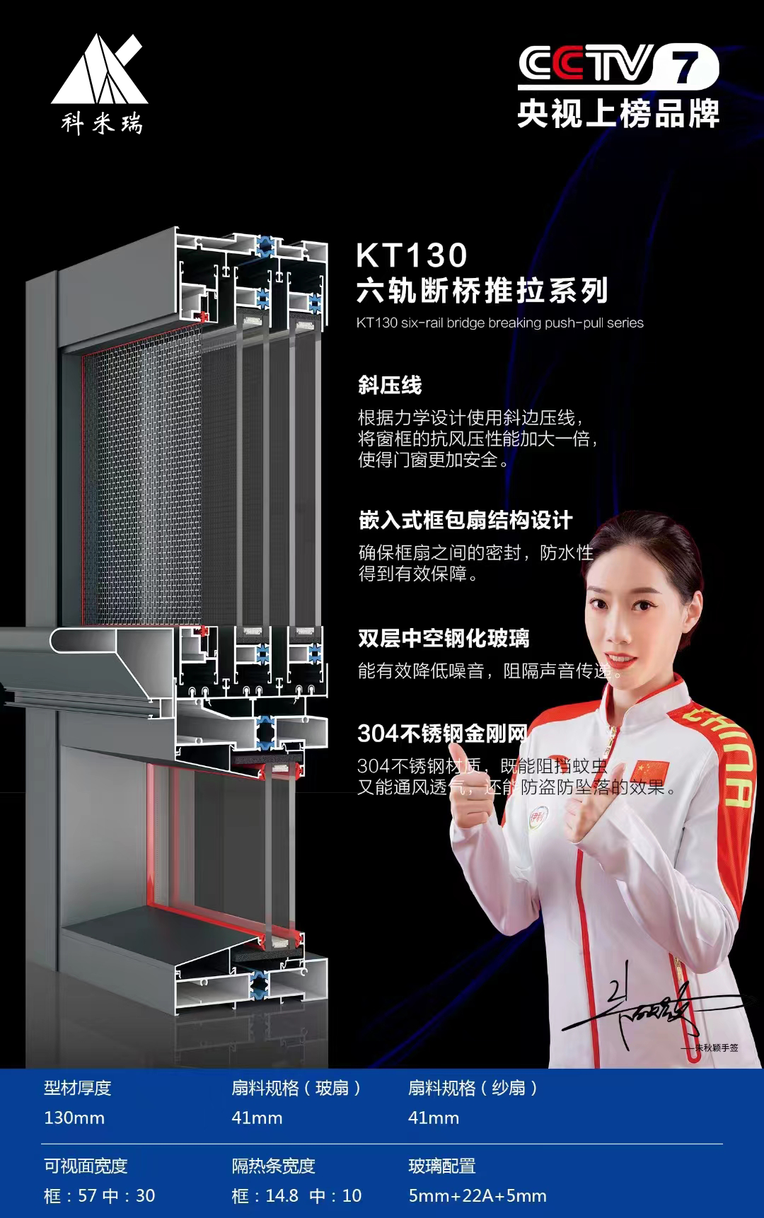 KT130六轨断桥推拉系列
